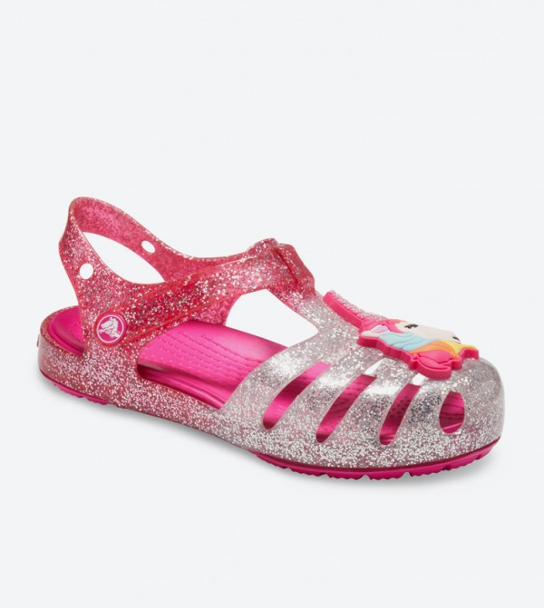 Сандалії для дівчинки Crocs Isabella Sandal Glitter Pink/White р. 22-23 Рожевий (27072)
