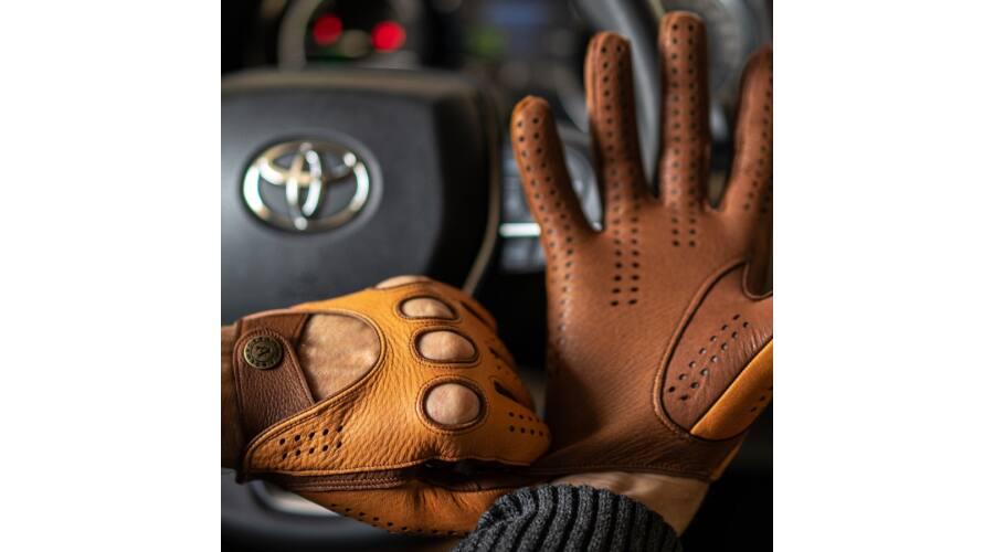 Перчатки мужские Alpa Gloves 797-18 автомобильные натуральная кожа р. 8 Коричневый (28606027) - фото 3