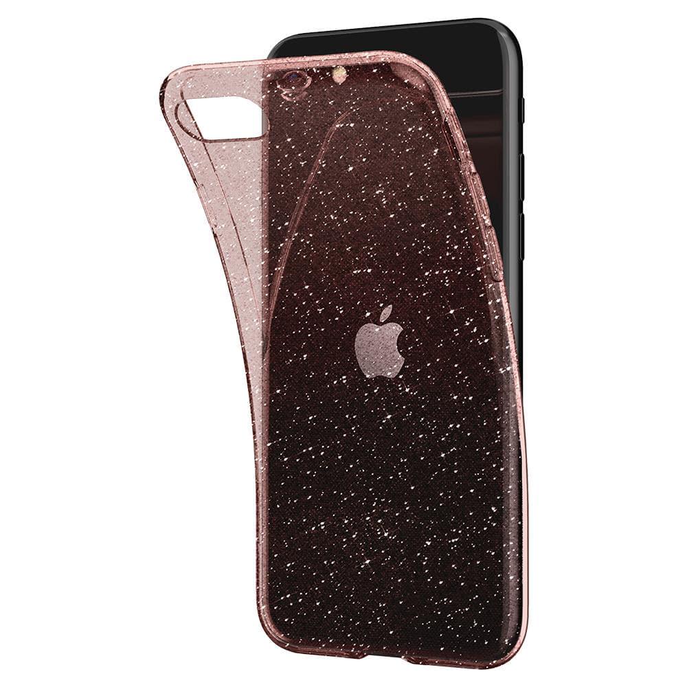 Чохол прозорий з блискітками Spigen Liquid Crystal Glitter 042CS21419 для Iphone 7/8/SE 2/3 2020/2022 (4.7") Rose Quartz - фото 4