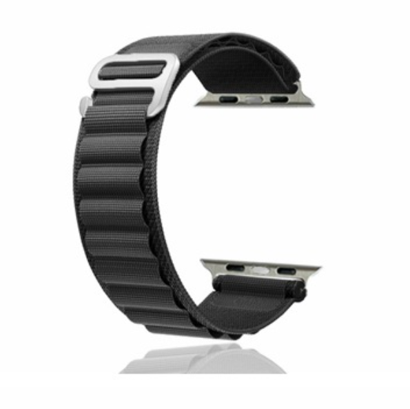 Ремінець CDK для Apple Watch 41 мм Black Series 7/8/9 Polyester Alpine Loop Black (015173)