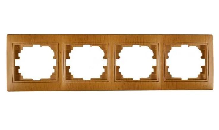 Рамка чотиримісна горизонтальна MIRA Дуб класичний (00000018576)