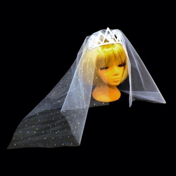 Корона Seta Тиана со стразами и фатой (16-692)