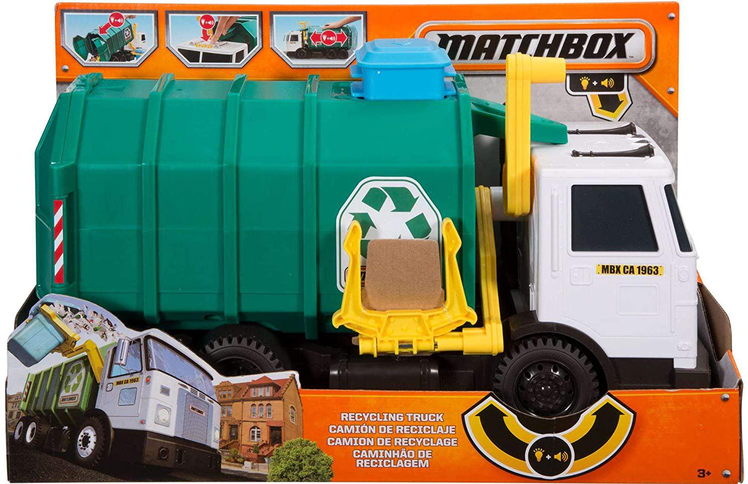 Мусоровоз реалистичный Метчбокс со звуковыми эффектами Matchbox Garbage Truck - фото 4