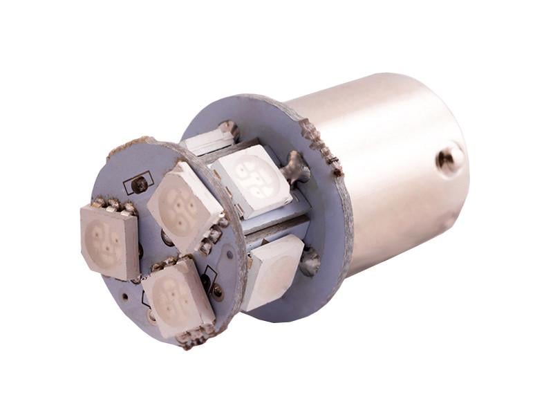 Автолампа светодиодная T25 P21W 1156 12 В SMD5050-8led Желтый (210)
