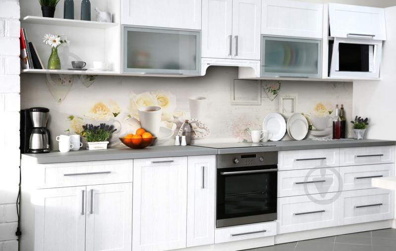 Скинали на кухню Zatarga «Позитивный настрой» 600х2500 мм виниловая 3Д наклейка кухонный фартук самоклеящаяся