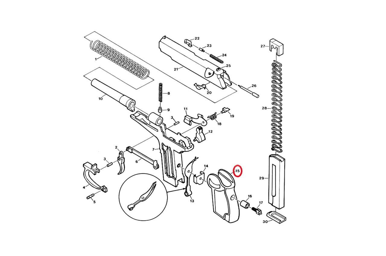Рукоятка ПМ пластик Черный (2224875670) - фото 5
