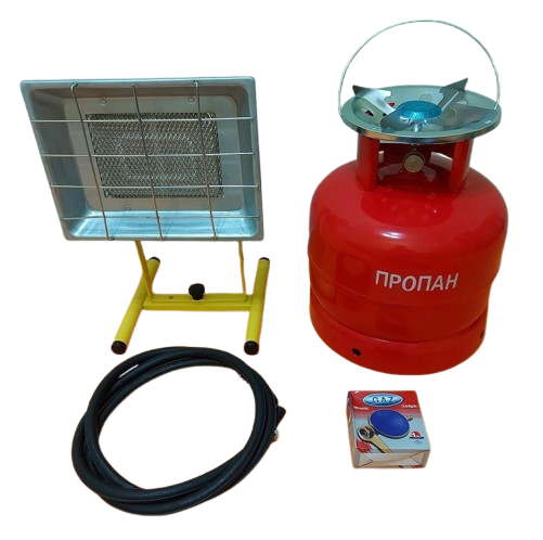 Комплект газовий з балононом/нагрівачем/редуктором/шлангом 15 л 2,9 кВт 2 м (20079113)