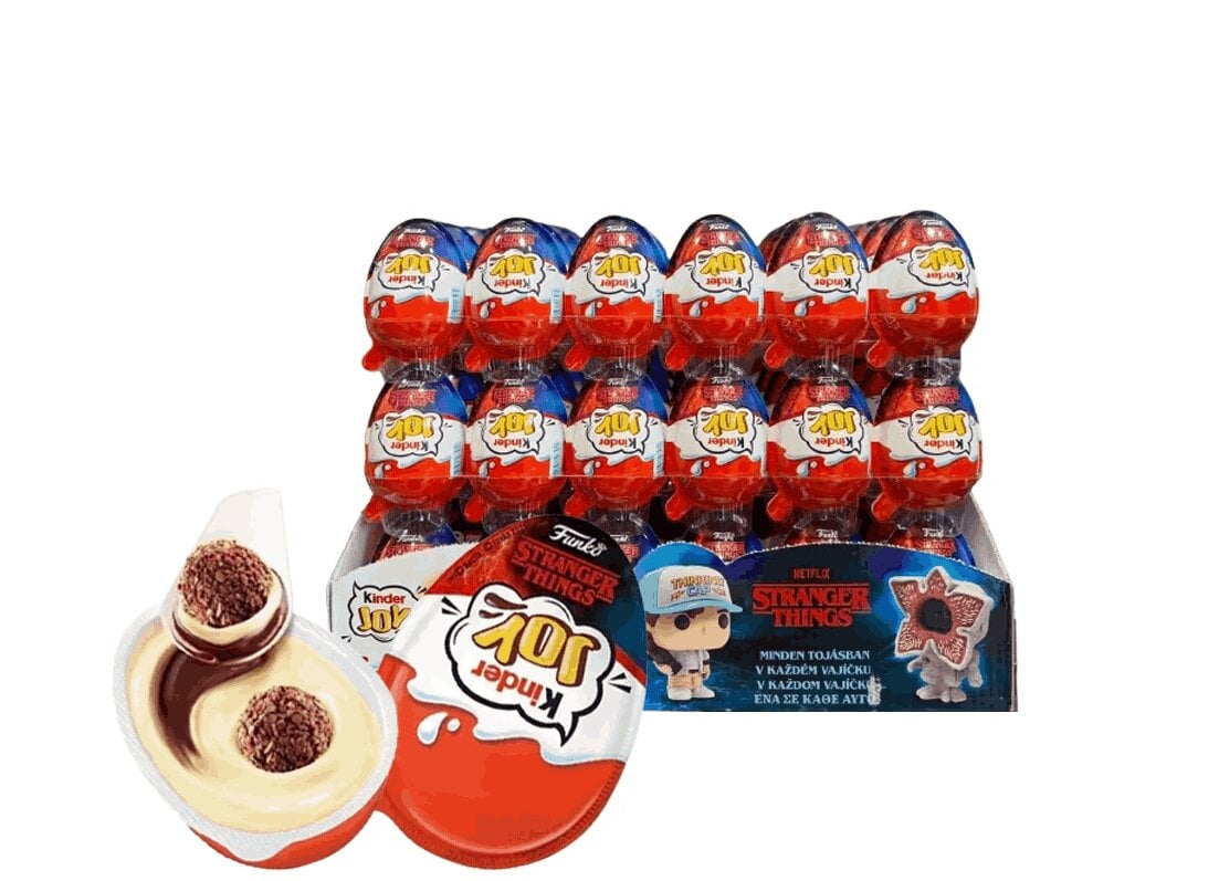Шоколадні яйця Kinder Joy Funko Pop Stranger Things 72 шт. х 20 г (2769828231)