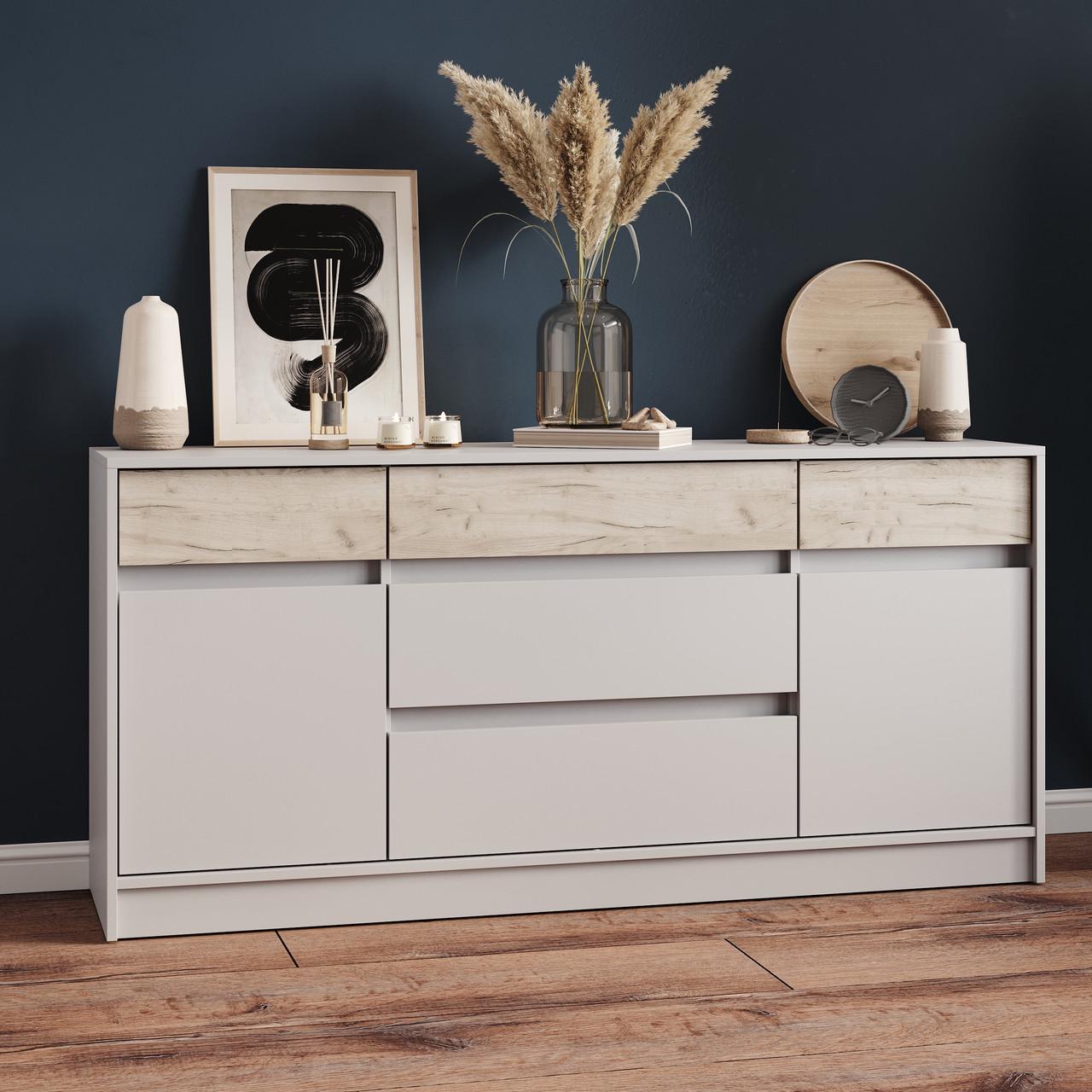 Комод Еверест Стайл-160 160,2х39х75,4 см Кашемир/Крафт серый (EVR-20740,01) Комод Еверест Стайл-160 160,2х39х75,4 см Кашемир/Крафт серый (EVR-20740,01)