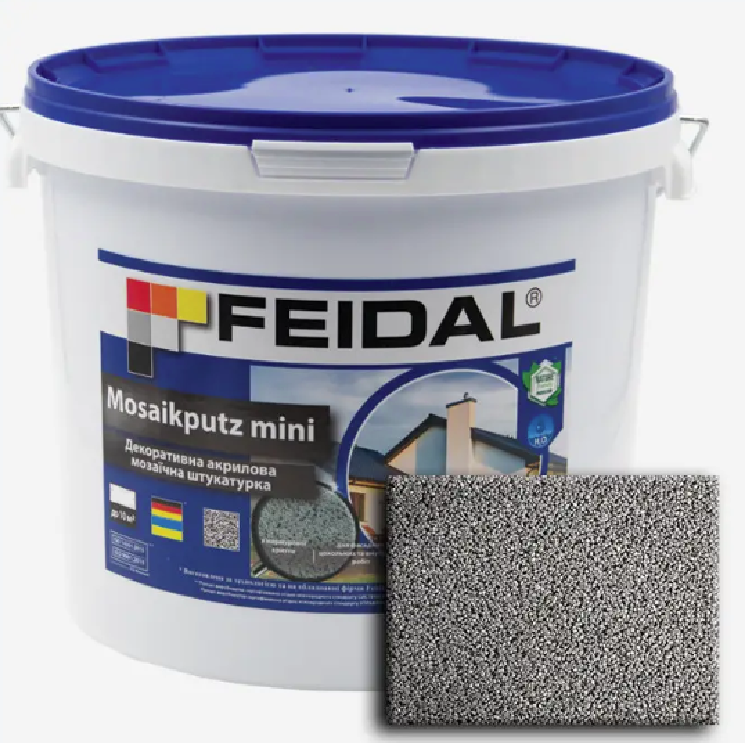 Штукатурка декоративная акриловая мозаичная Feidal Mosaikputz mini А22 15 кг (1886455541) - фото 1 Штукатурка декоративная акриловая мозаичная Feidal Mosaikputz mini А22 15 кг (1886455541) - фото 1