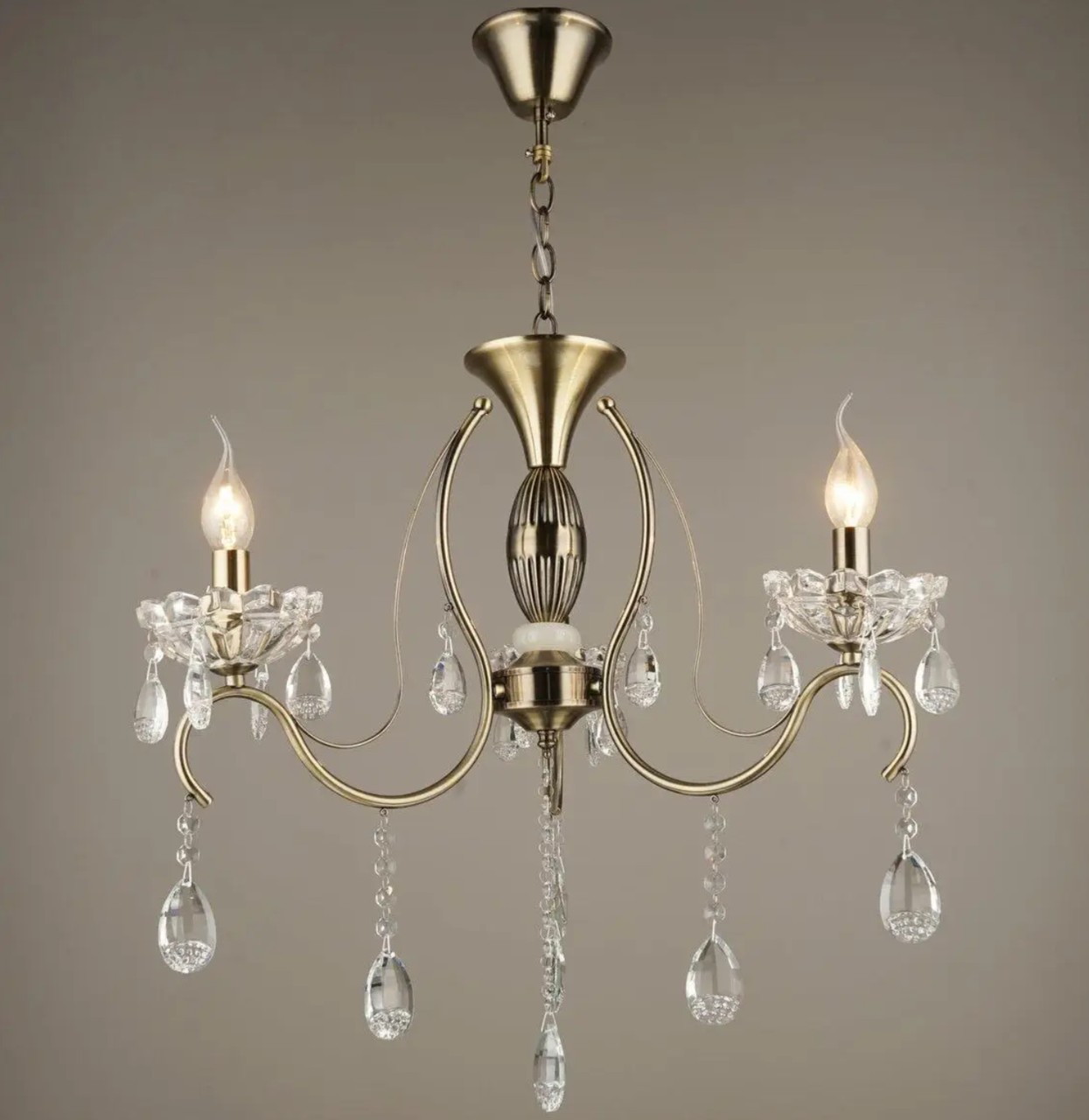 Люстра Sirius с хрустальными подвесами под три лампы Е27 Бронзовый (B A3345/3) Люстра Sirius с хрустальными подвесами под три лампы Е27 Бронзовый (B A3345/3)