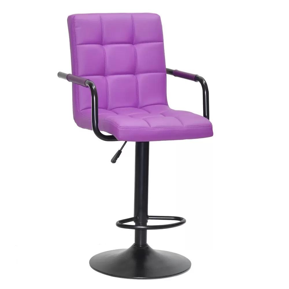 Стул барный Tower Arm экокожа пурпурный (123739)