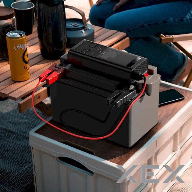 Інвертор автомобільний Baseus IGBT Power Inverter 300W 220V CN/EU Black (CGNB010101) - фото 4