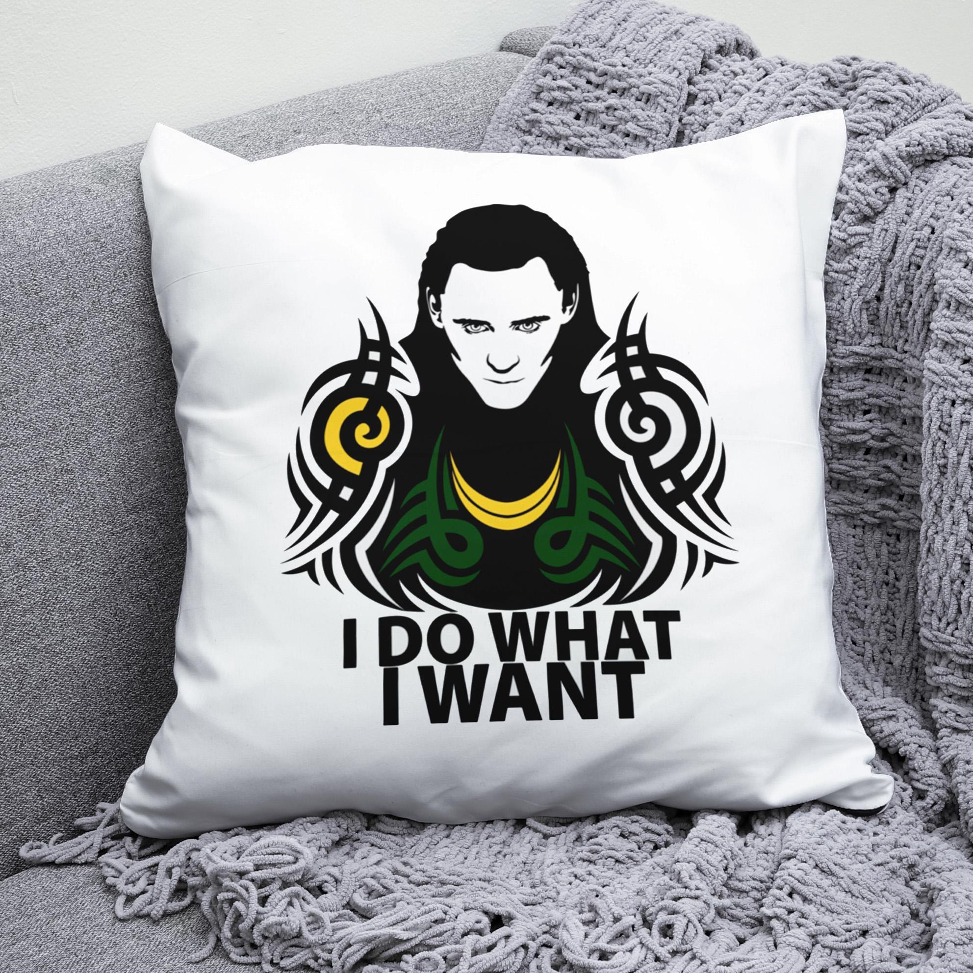 Плюшевая подушка квадрат с принтом Loki Марвел Комикс