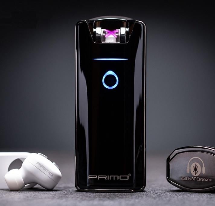 Зажигалка PRIMO 1801 электронная аккумуляторная USB с наушниками Bluetooth 2в1 Черный (SUN5615)