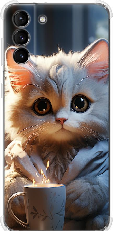 Чехол на Samsung Galaxy S21 Plus White cat (5646sp-2115-42517)