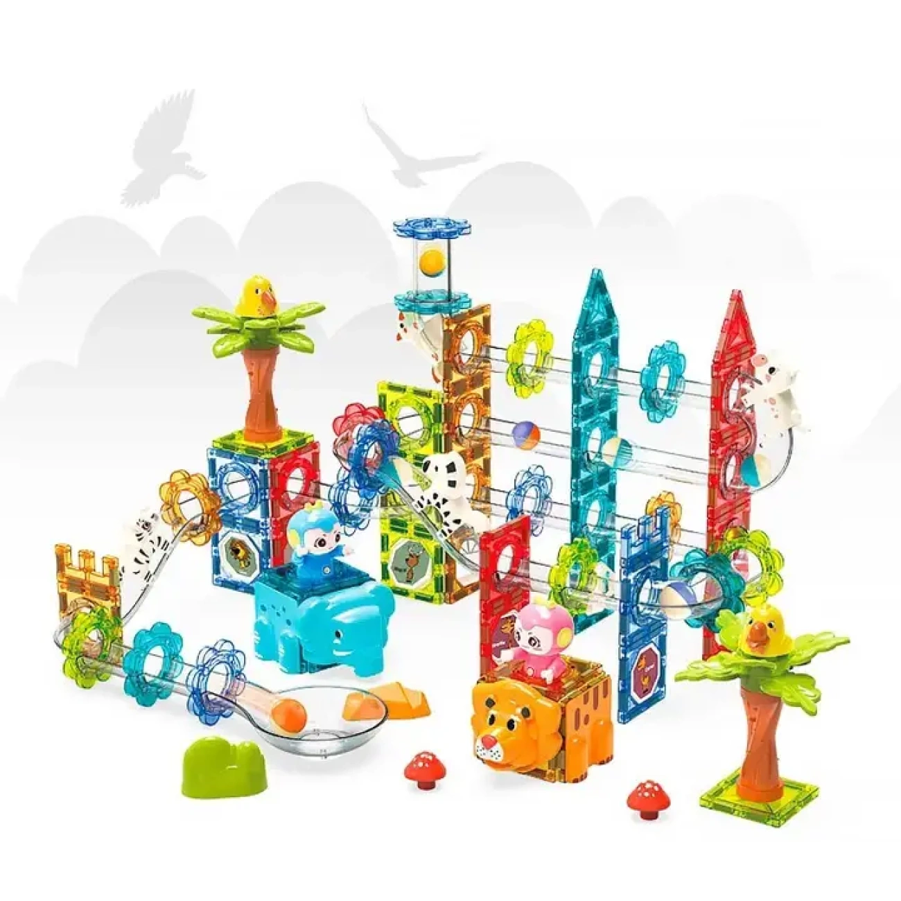 Магнітний конструктор із тунелями та кульками (2202)