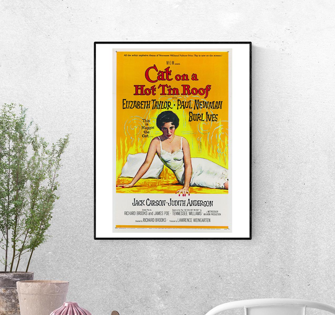 Постер Кошка на раскалённой крыше 1958 г. Режиссёр Ричард Брукс формат А-5 (Afisha2050005_Poster)