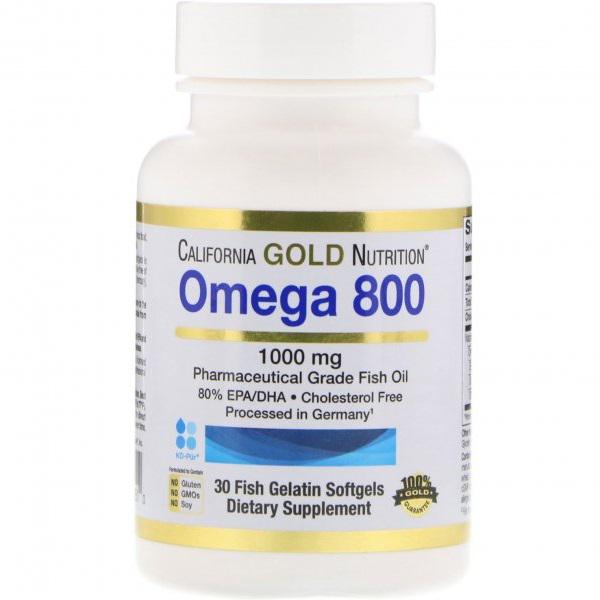 Омега 3 California Gold Nutrition Omega 800 30 Fish Softgels
