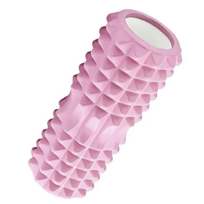 Массажный ролик для йоги EVA 33х13 см с выемкой под спину Розовый (32464594)