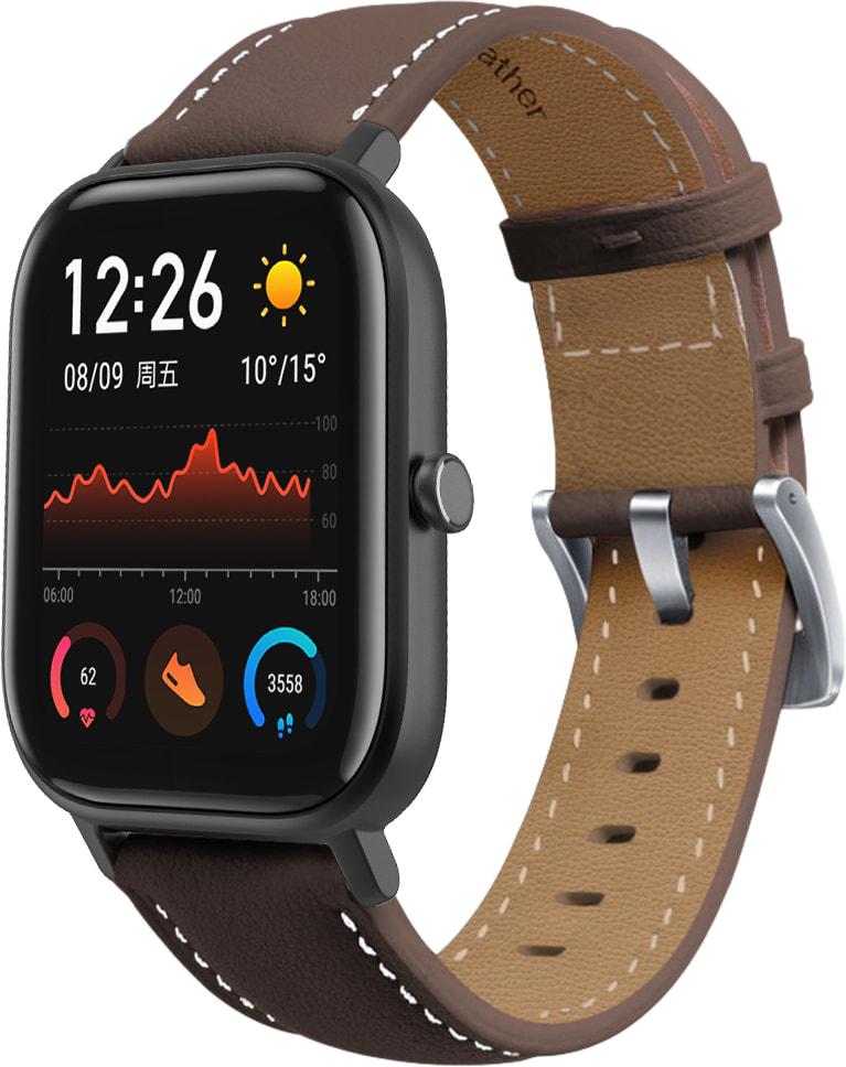 Ремешок кожаный Folsa для Amazfit GTS Dark Brown (31528-05) - фото 1