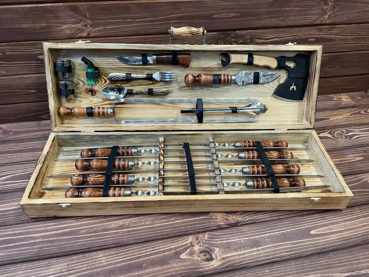 Набор шампуров №20 в кейсе (10644396)