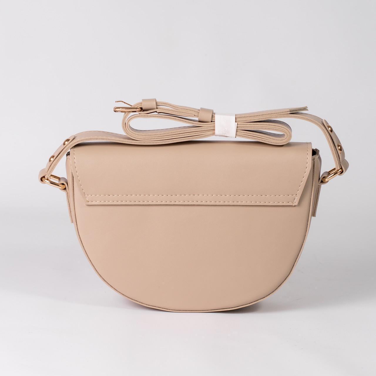 Сумка женская седло XENIA № 16-24 Светло-бежевый - фото 4