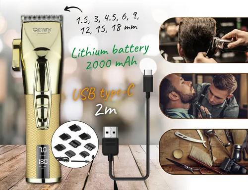 Машинка для стрижки волосся професійна Camry CR 2835 з РК-дисплеєм Gold (4099) - фото 7 Машинка для стрижки волосся професійна Camry CR 2835 з РК-дисплеєм Gold (4099) - фото 7