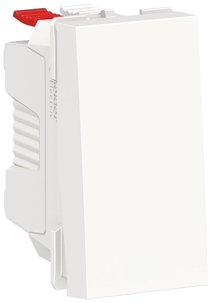 Выключатель Schneider Electric Unica New одноклавишный кнопочный схема 1 10 А 1 модуль ABS-UV Белый (NU310618)