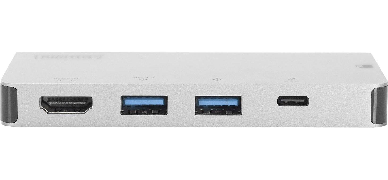 Док-станция для ноутбука Digitus Travel USB-C/2хUSB 3.0/HDMI Серый (DA-70867)