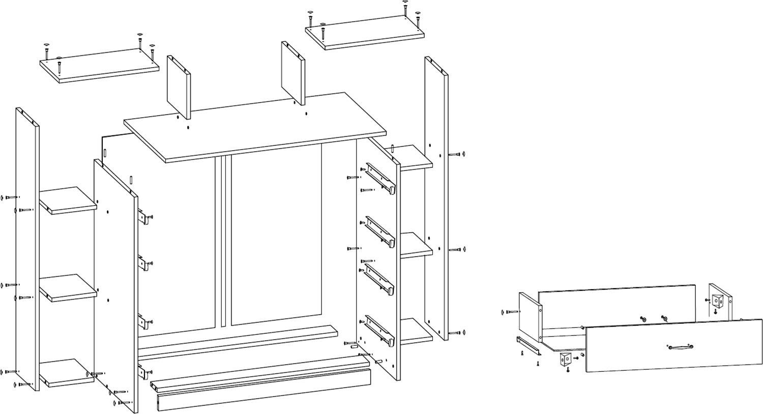 Комод Компаніт 4-2 130х47х110 см Горіх екко - фото 3 Комод Компаніт 4-2 130х47х110 см Горіх екко - фото 3