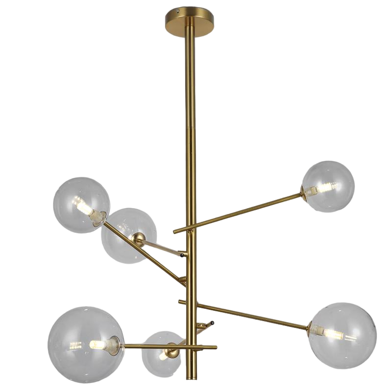 Люстра на 6 ламп Bubbles Бронзовий (61-LLP01-6 BRZ+CL)