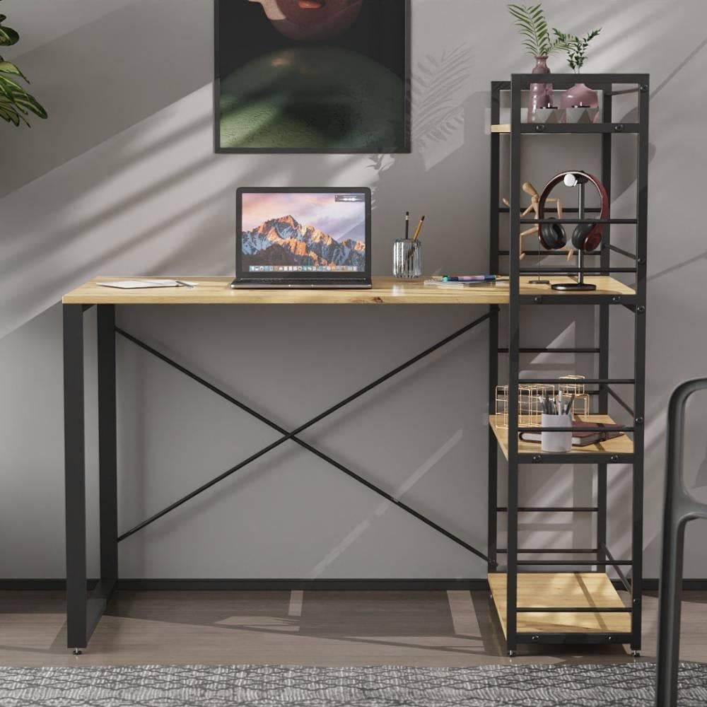 Письменный стол Ferrum-decor Конект с этажеркой ДСП 16 мм 75x120x60 см Черный/Дуб Артизан (FRD-104221) Письменный стол Ferrum-decor Конект с этажеркой ДСП 16 мм 75x120x60 см Черный/Дуб Артизан (FRD-104221)