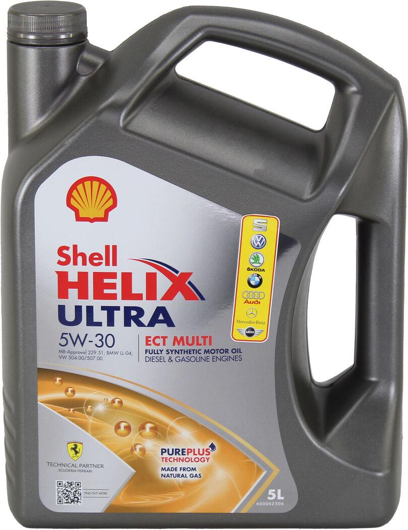 Моторное масло бензин/дизель Shell Helix Ultra ECT MULTI 5W-30 5 л