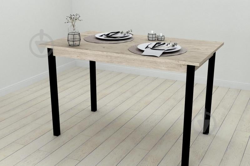 Стіл кухонний Ferrum-decor Маріо 75x120x60 Чорний ДСП Шервуд 16мм (MAR0002)
