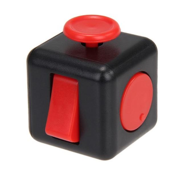 Игрушка-антистресс Fidget Cube с кнопками попит Черный с красным (86914680) - фото 5