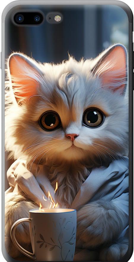 Чехол на iPhone 7 Plus White cat (5646t-337-42517)