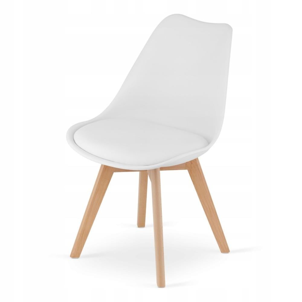 Кресло кухонное Bonro B-487 на деревянных ножках до 120 кг Белый (147-76-40070000)