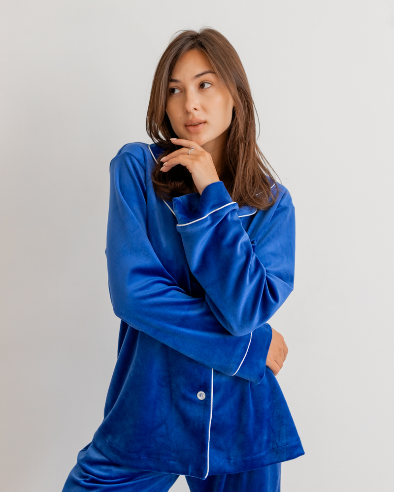 Пижама женская Модельер 7622 р. 42 Синий (14060) - фото 4 Пижама женская Модельер 7622 р. 42 Синий (14060) - фото 4