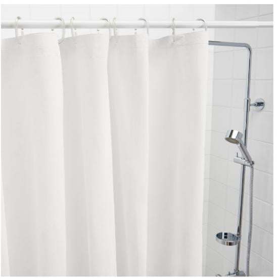 Шторка для ванної нейлон з 12 кільцями 180х180 см White (123458) - фото 3