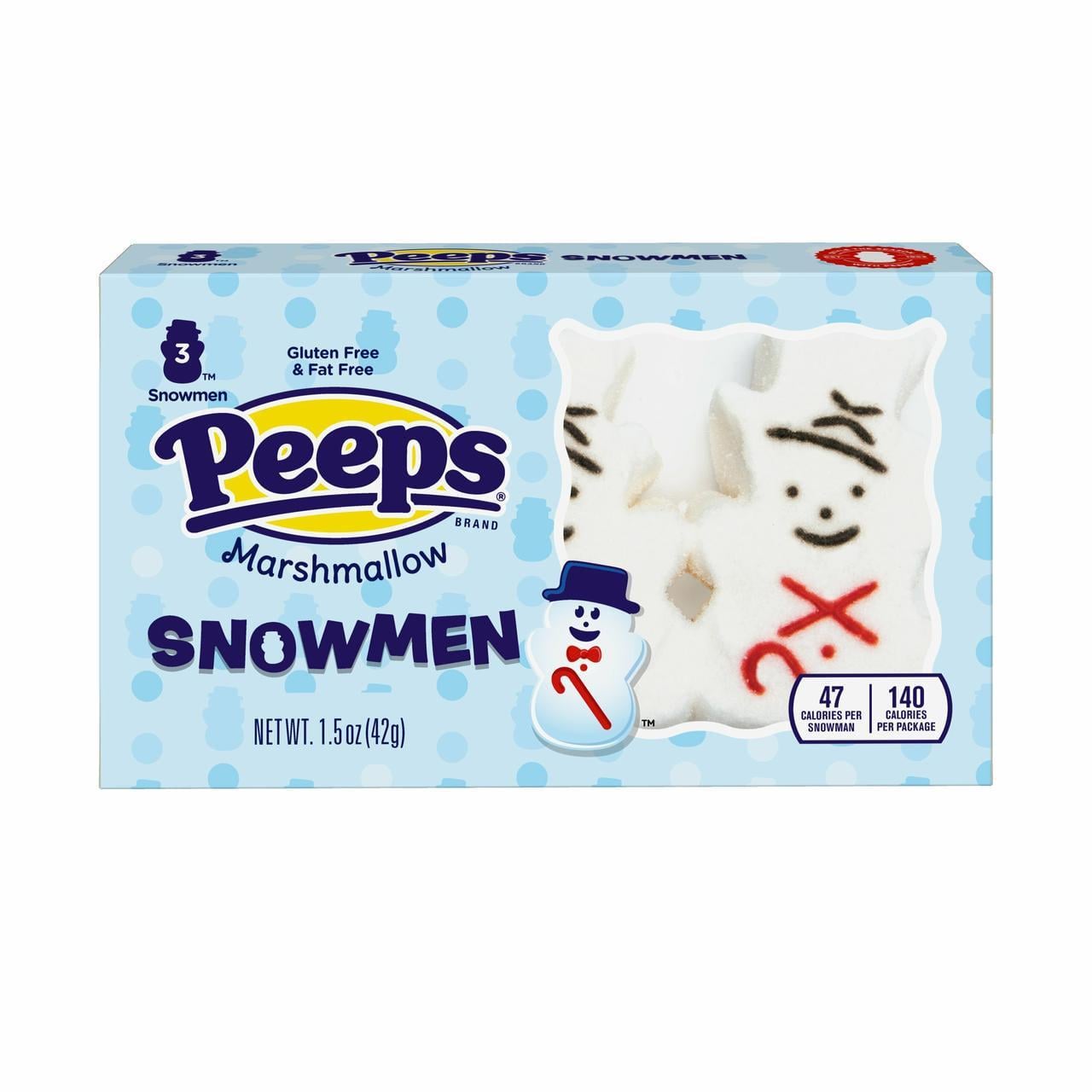 Маршмеллоу новогоднее Peeps Snowmen 3st 42 г (1522712573)