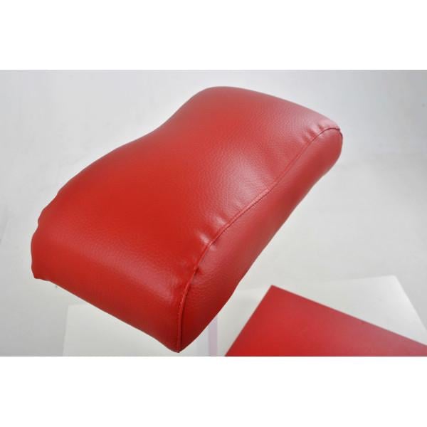 Подставка для педикюра с красной полкой металл Белый - фото 5