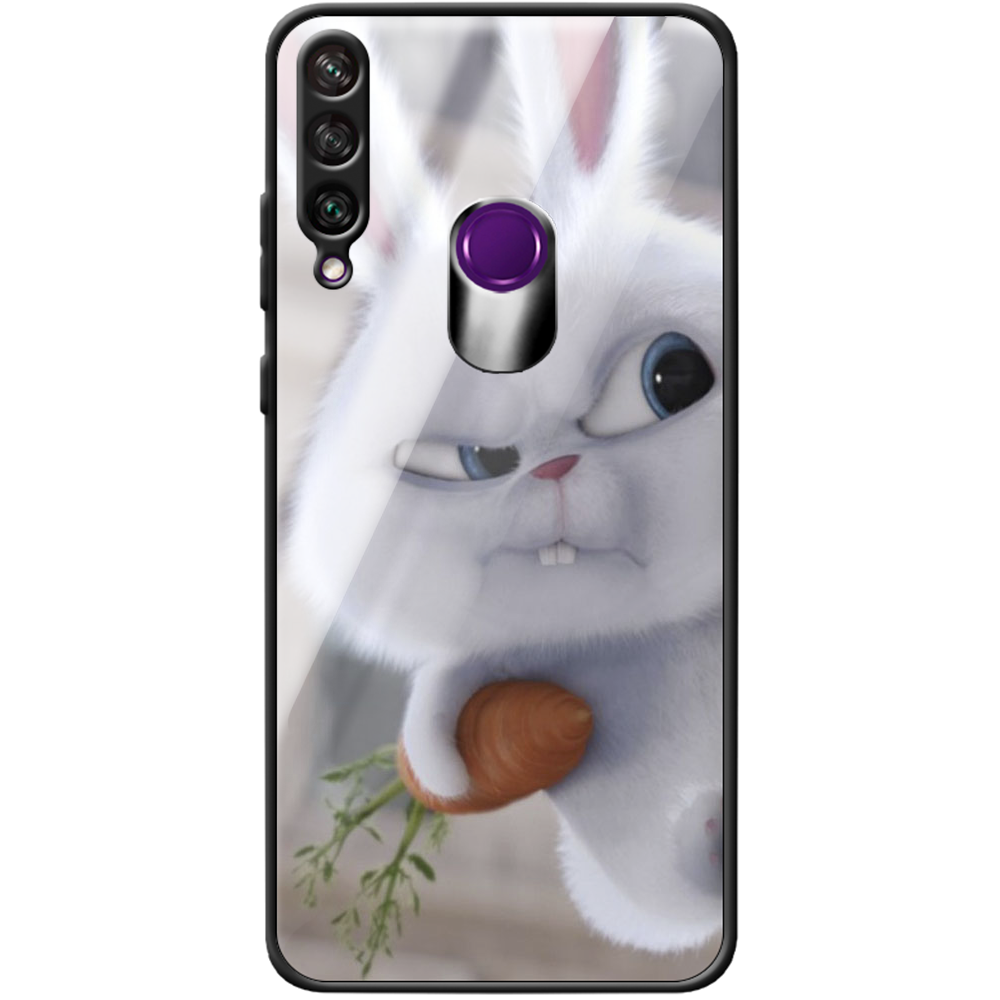 Чехол Boxface Huawei Y6p Rabbit Snowball Черный силикон со стеклом (40017-up1116-40863)