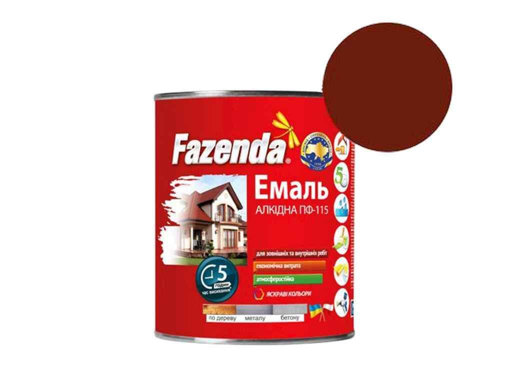 Эмаль алкидная ПФ-115 Fazenda 900 г Красно-коричневый (960436)