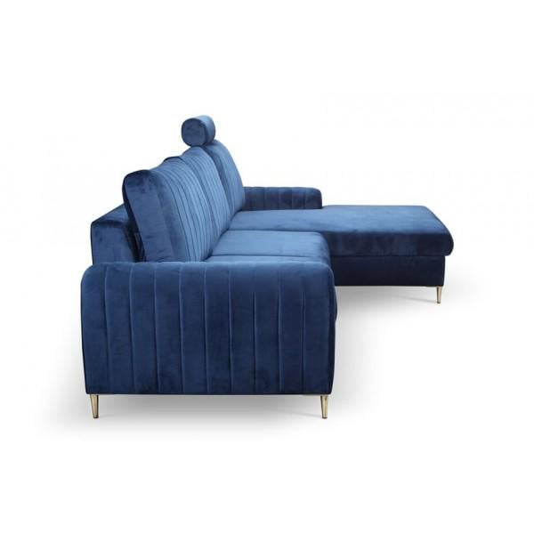 Диван угловой раскладной Monaco Perfect Home натуральное дерево ДСП/ткань Velluto 25 Синий (49562) - фото 4 Диван угловой раскладной Monaco Perfect Home натуральное дерево ДСП/ткань Velluto 25 Синий (49562) - фото 4