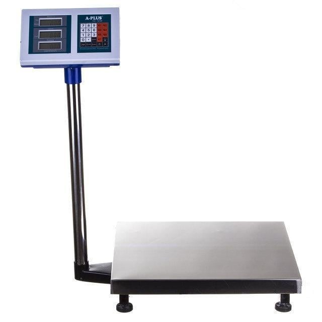 Весы торговые A-PLUS со стойкой до 300 кг платформа 40x50 см (511998) - фото 2 Весы торговые A-PLUS со стойкой до 300 кг платформа 40x50 см (511998) - фото 2