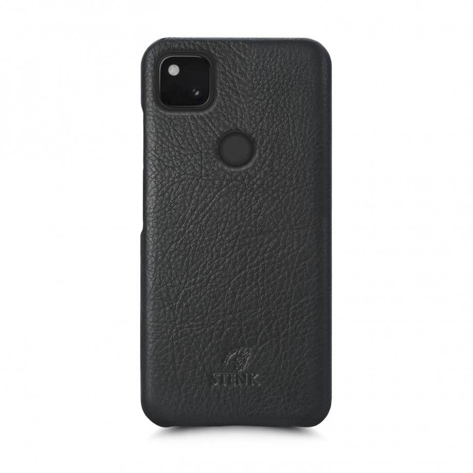 Кожаная накладка Stenk Cover для Google Pixel 4a Черный (69244)