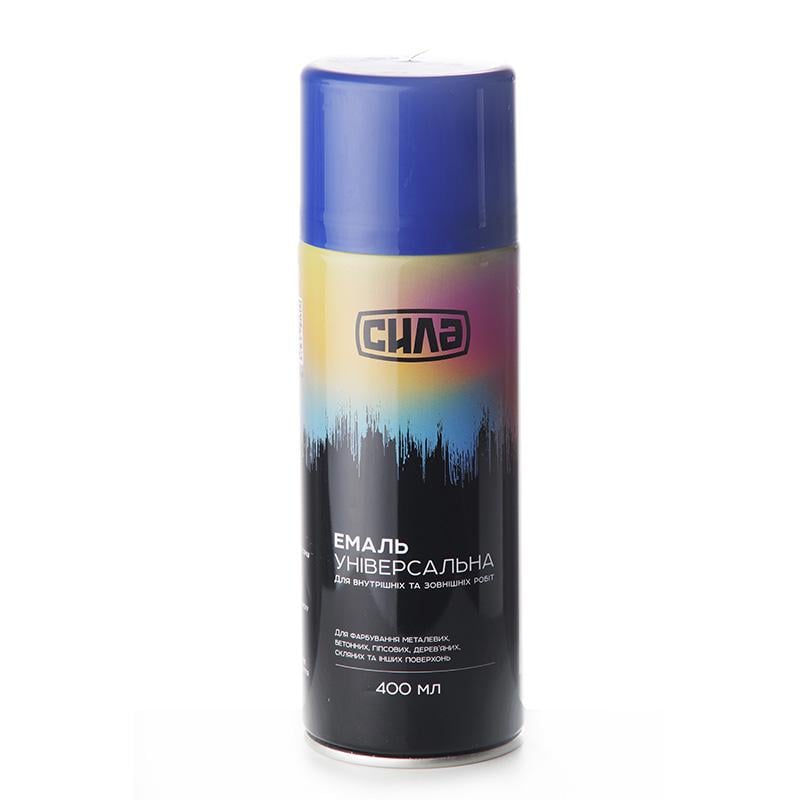 Эмаль универсальная Сила 400 мл RAL 5002 Синий глянец (951305)