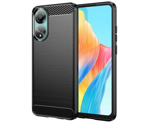 Чохол накладка Polished Carbon для Oppo A38 Чорний