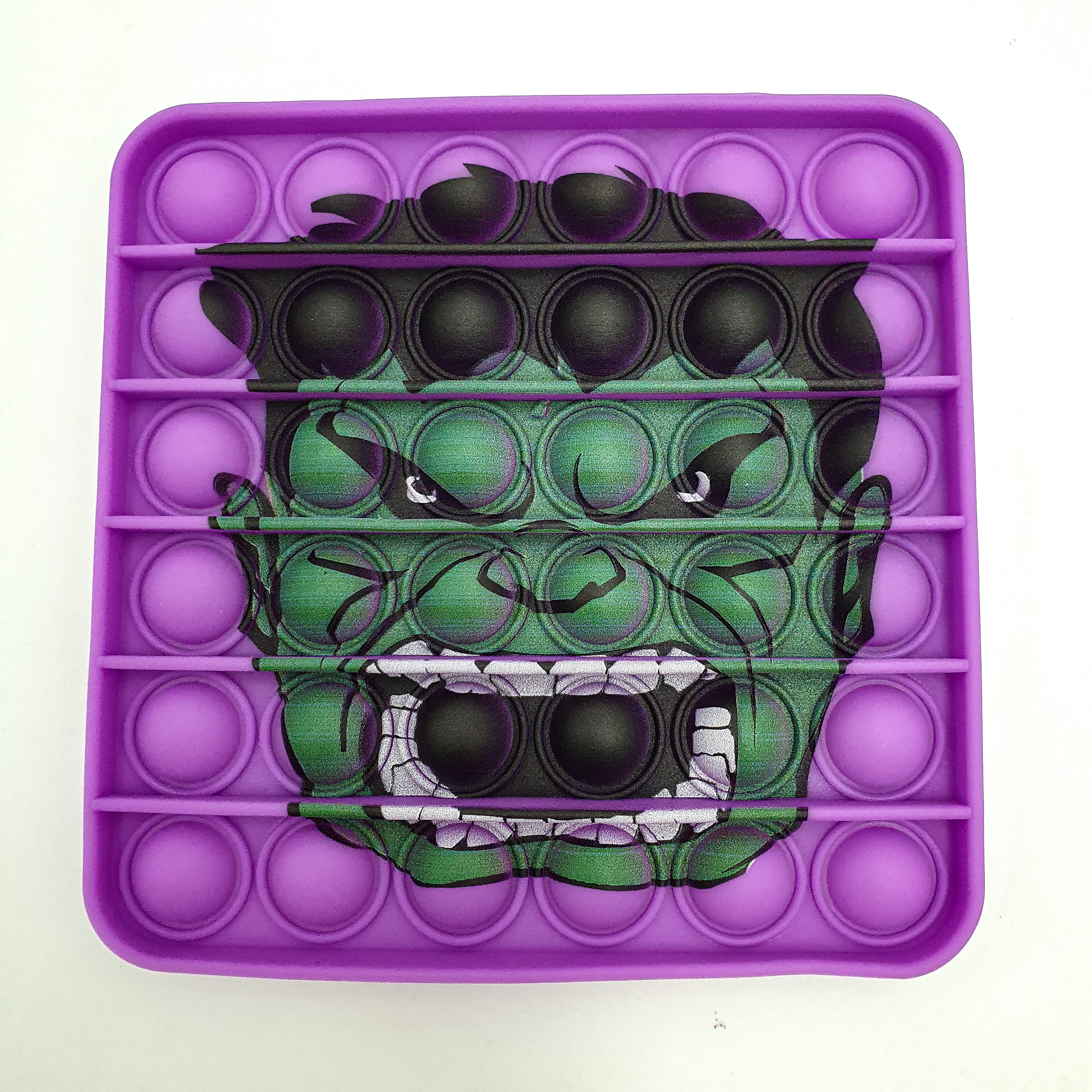 Игрушка-антистресс пупырка UKC Pop It Fidget Квадрат Халк Фиолетовый (21c75b74) Игрушка-антистресс пупырка UKC Pop It Fidget Квадрат Халк Фиолетовый (21c75b74)